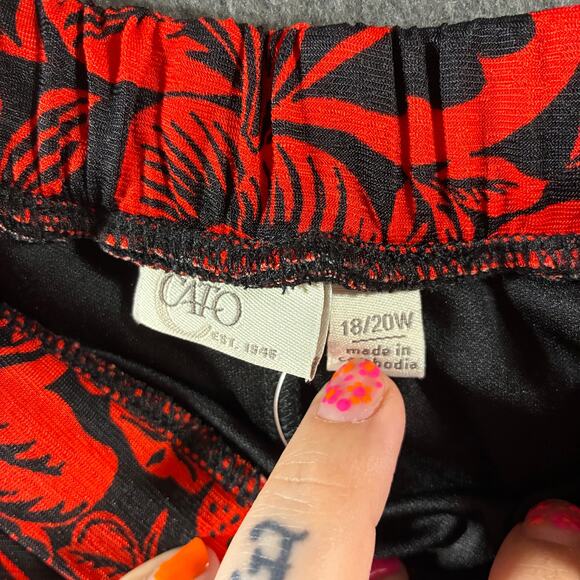 y2k women maxi skirt 20w red tiered peasant asymmetrical fairy grunge whimsigoth - Picture 5 of 5